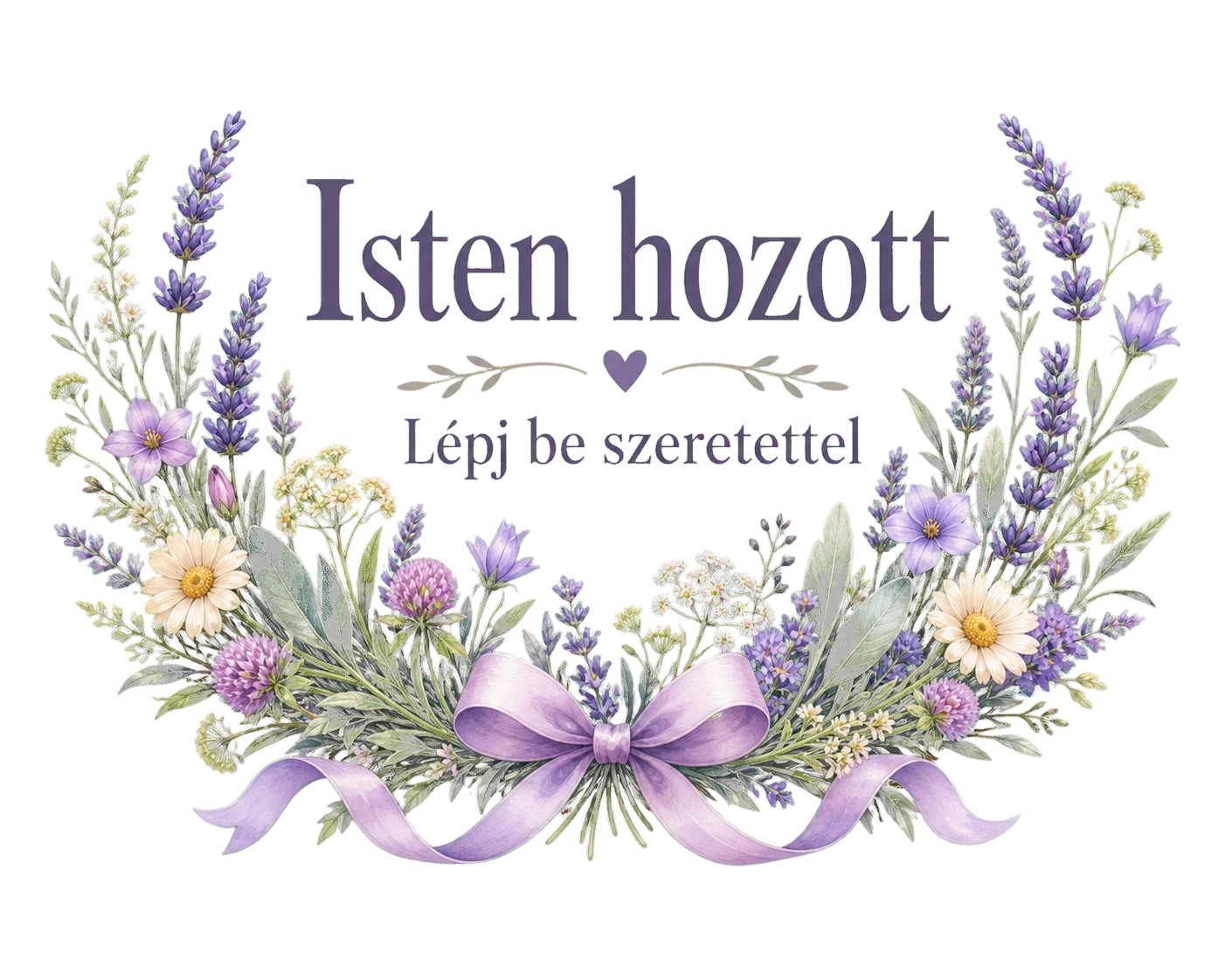 Isten hozott – Mezei virágos ajtódísz