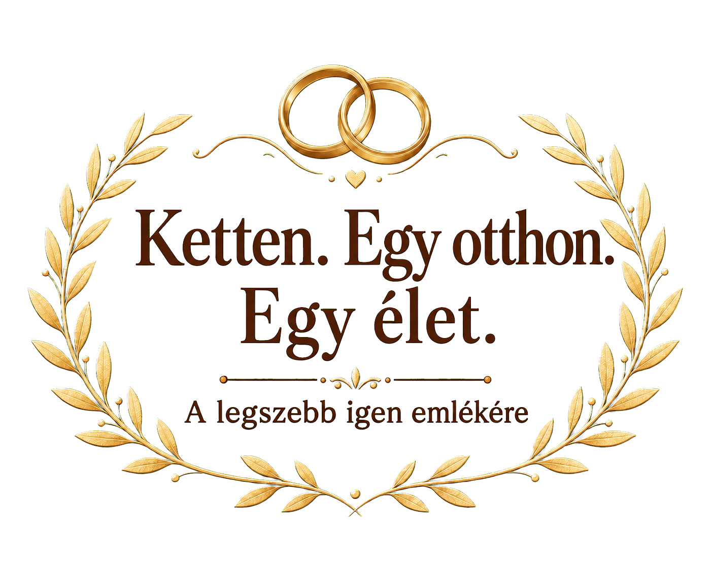 Ketten egy otthon – Esküvői ajándék fatábla