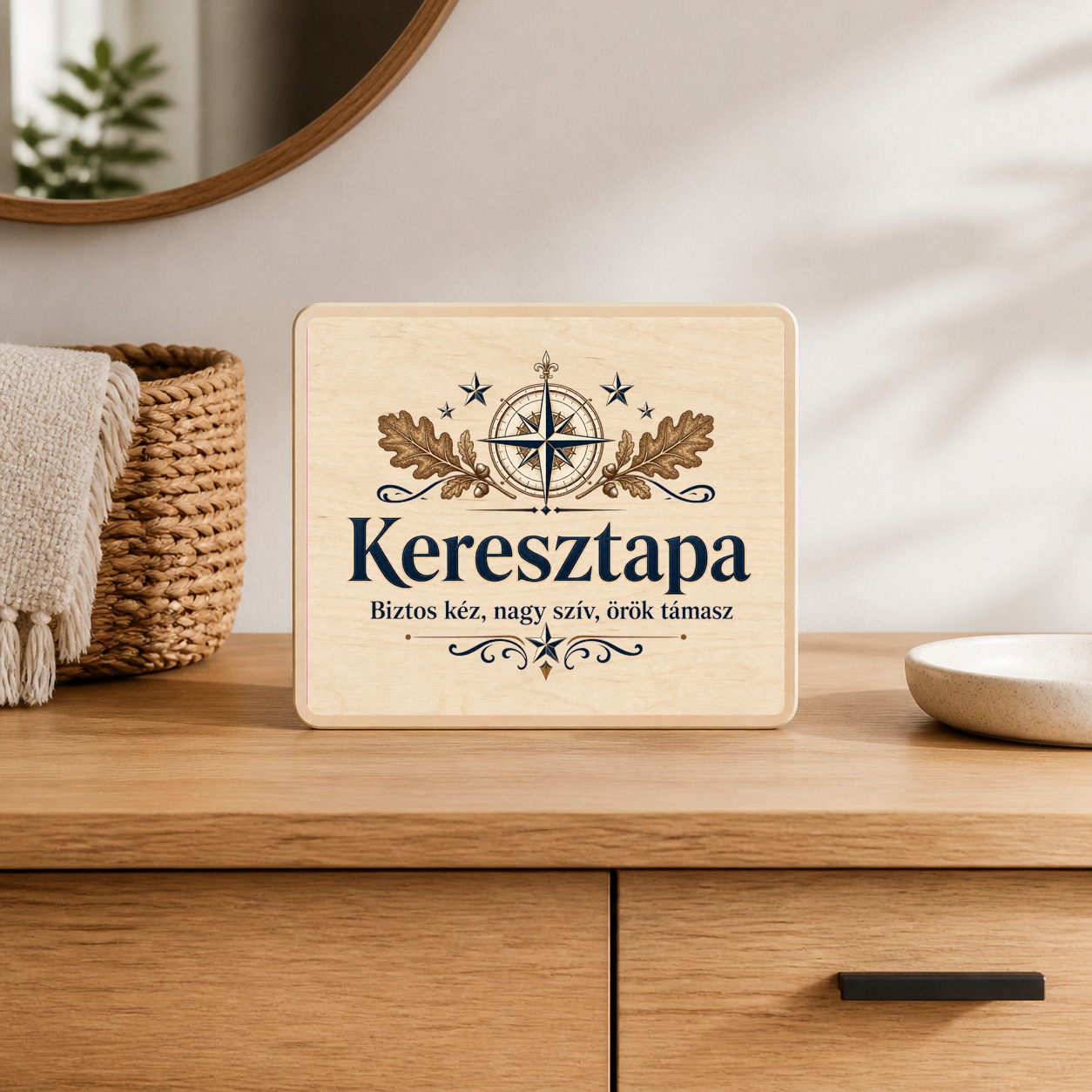 Mindig mellettem – Keresztapának fatábla
