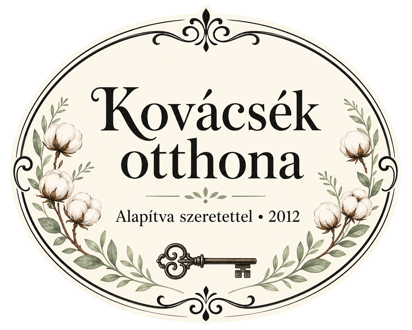 Kovácsék otthona – Névre szóló ajtótábla