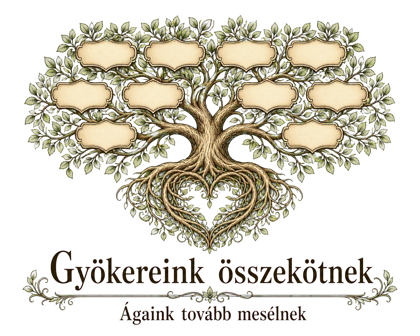 Gyökereink összekötnek – Családfa fatábla
