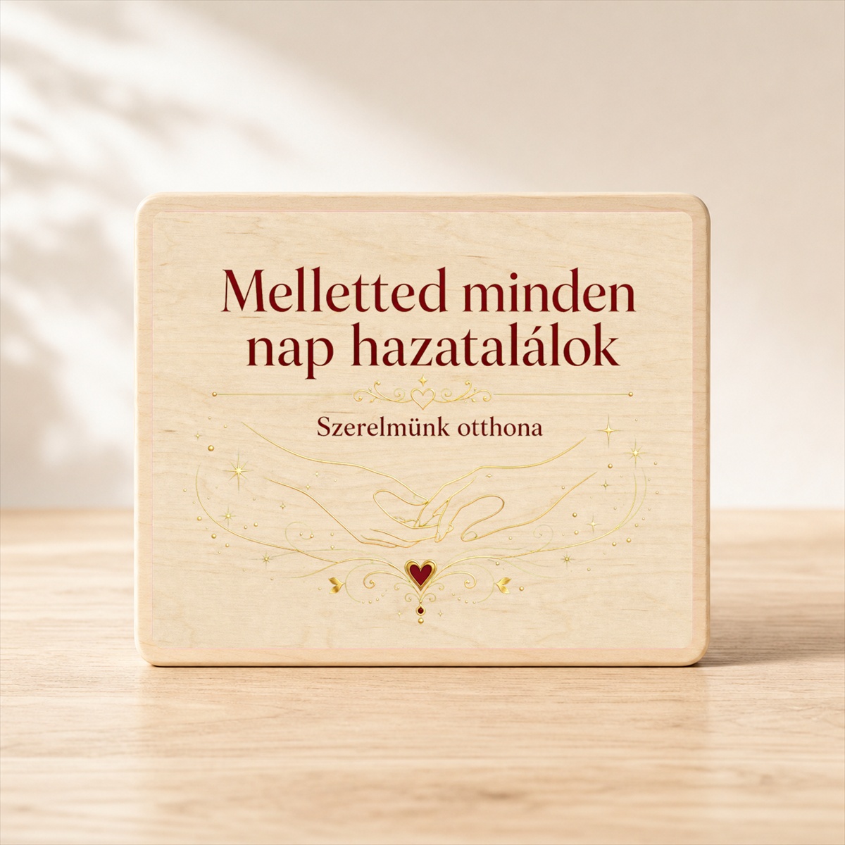 Melletted minden nap hazatalálok – Évfordulós fatábla