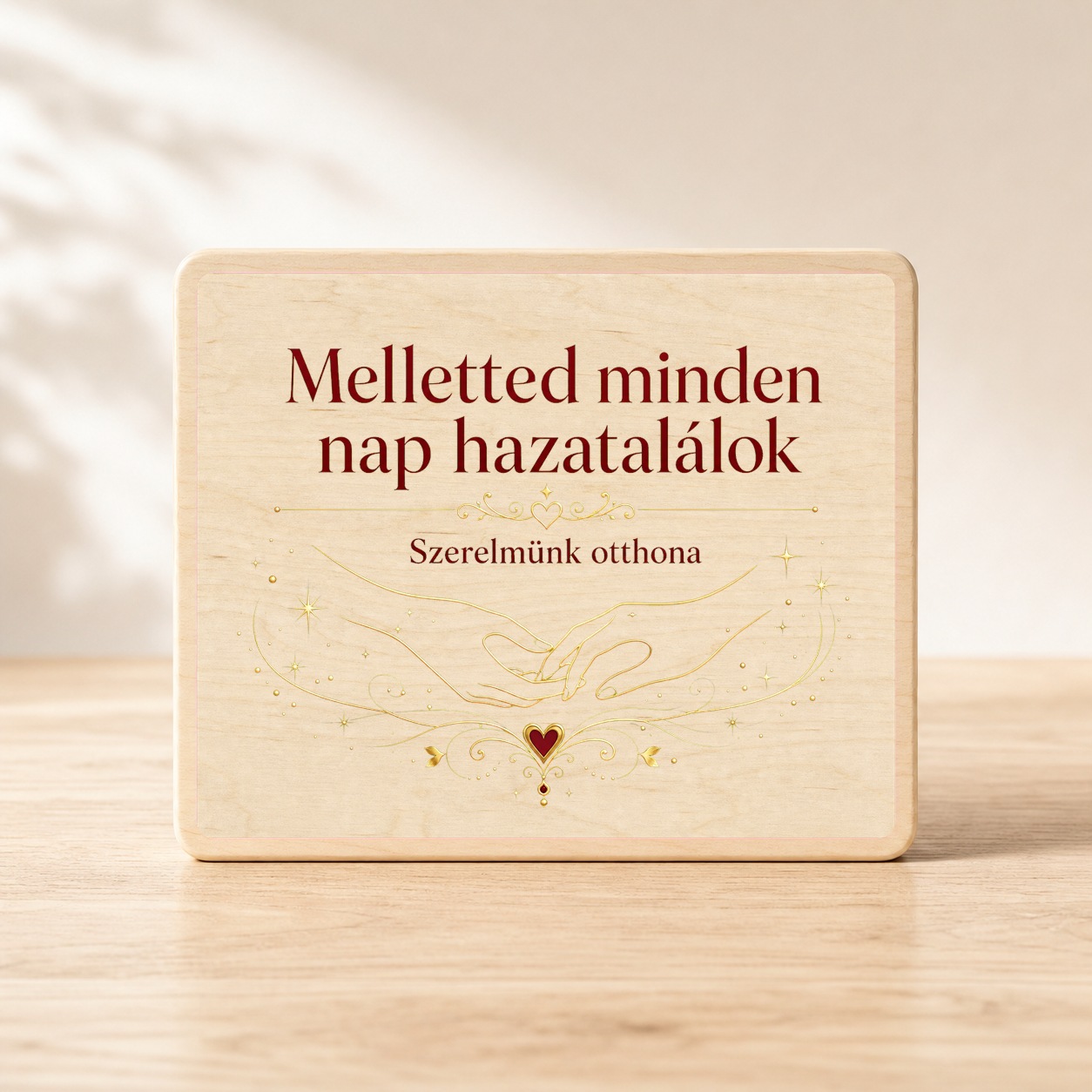 Melletted minden nap hazatalálok – Évfordulós fatábla