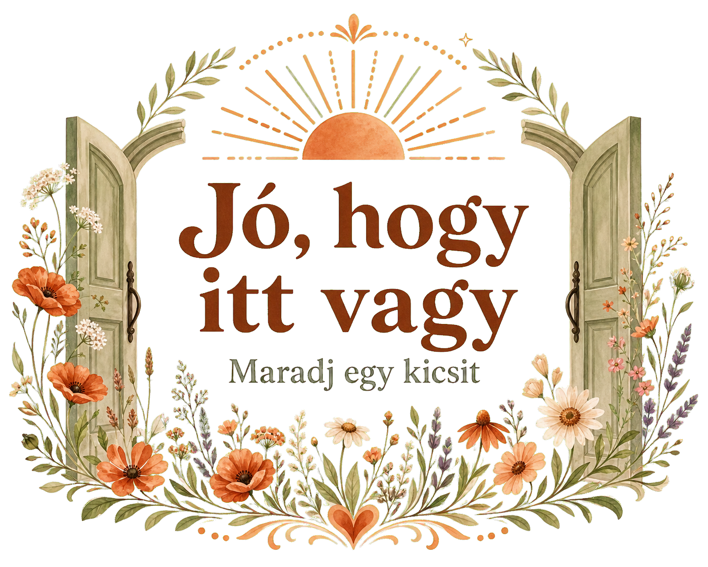Jó, hogy itt vagy – Vendégváró fatábla