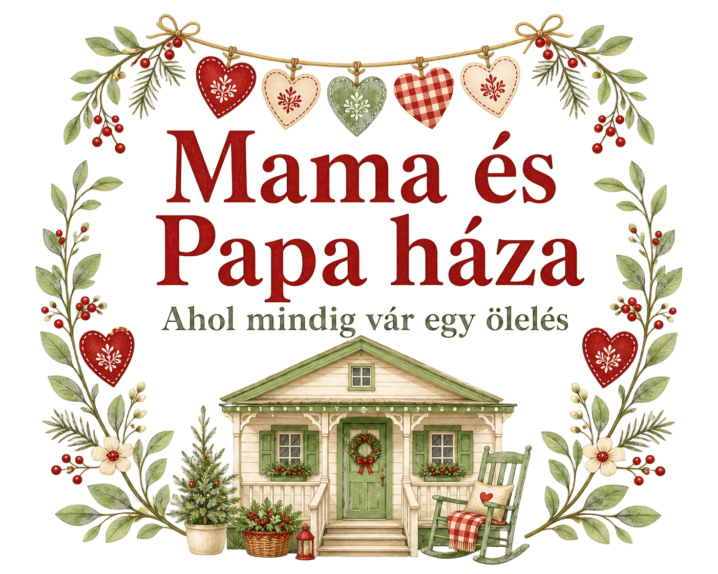 Mama és Papa háza – Unokaváró fatábla