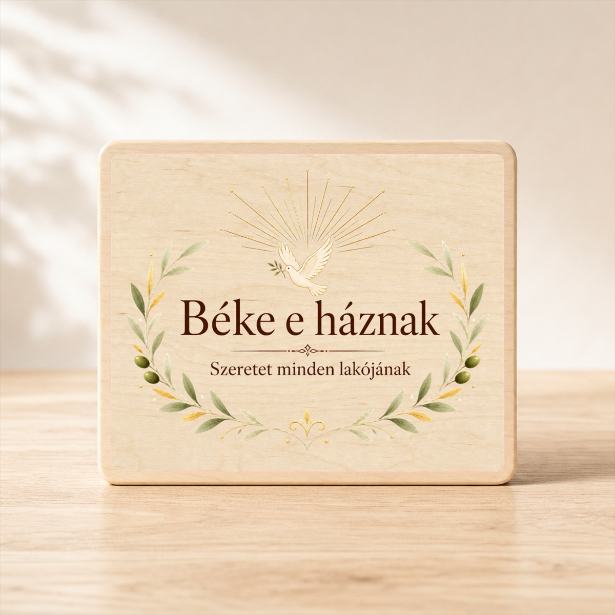 Béke e háznak – Áldás fatábla