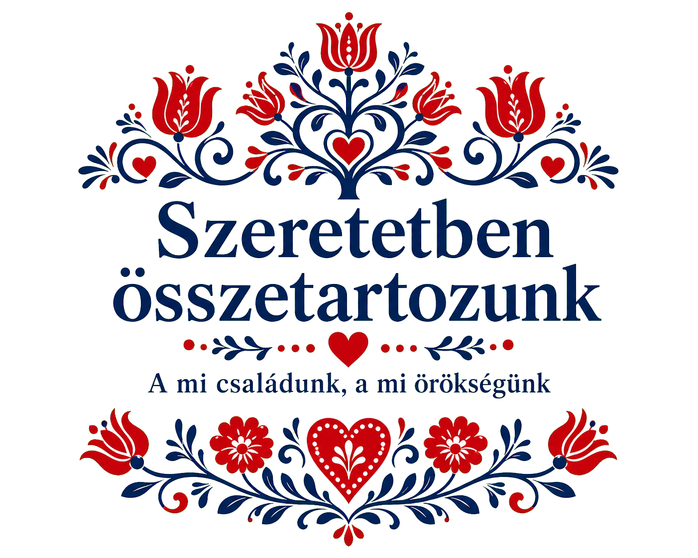 Szeretetben összetartozunk – Magyaros tulipános fatábla