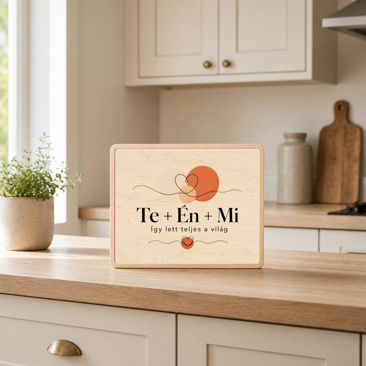 Te + Én + Mi – Skandináv minimalista fatábla