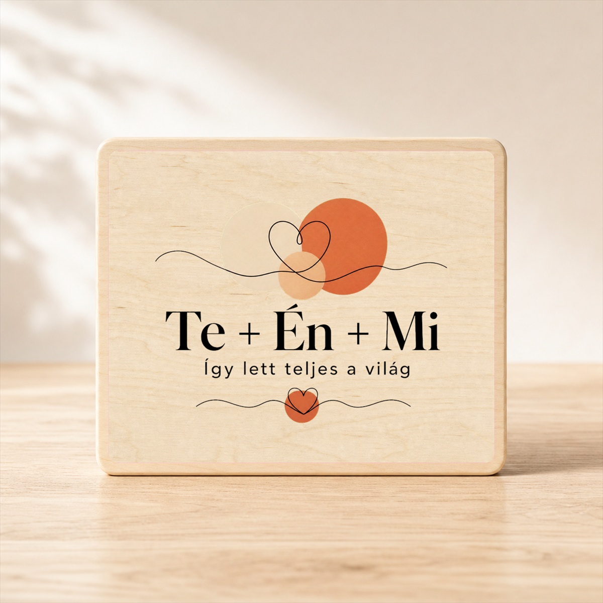Te + Én + Mi – Skandináv minimalista fatábla