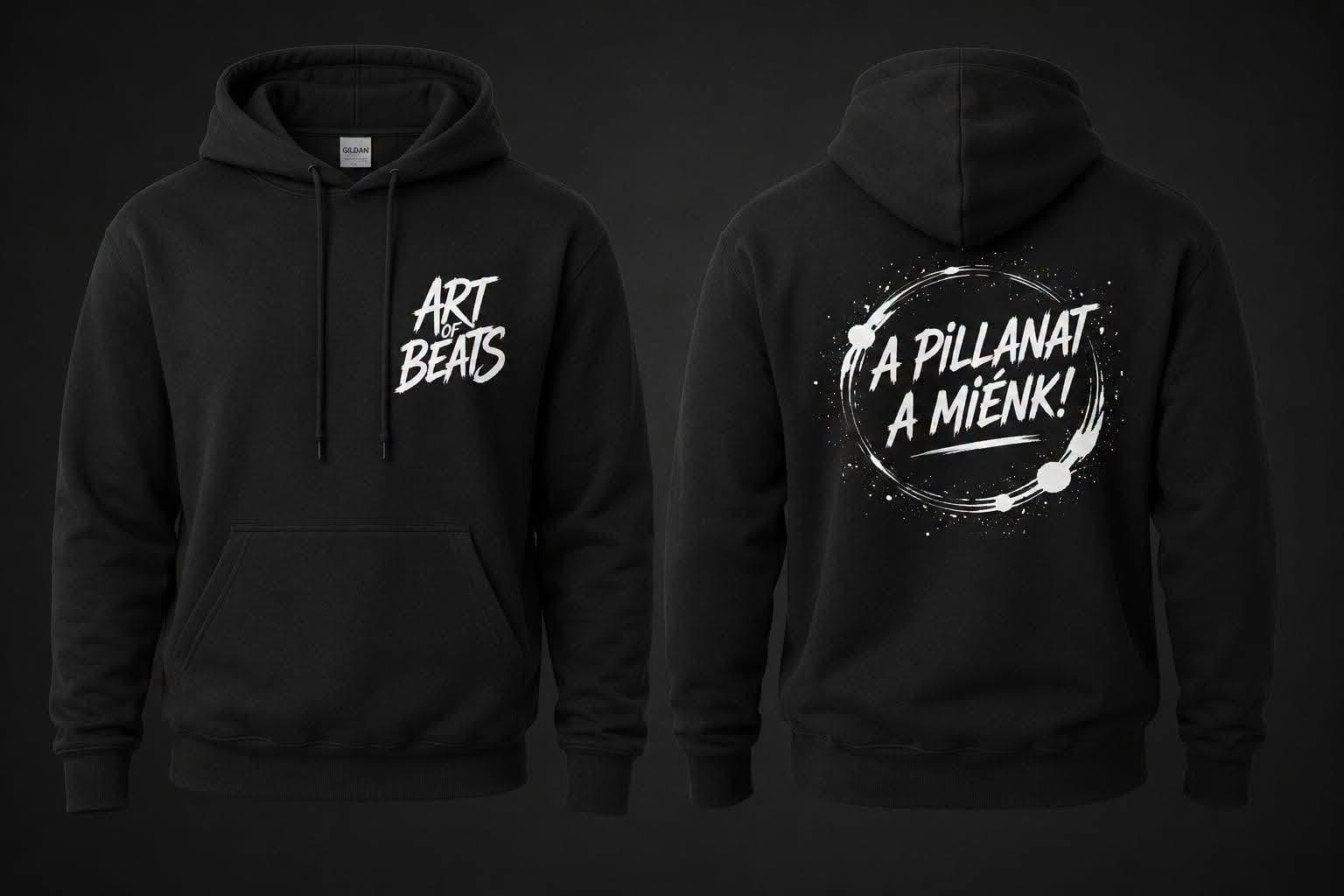 Art of Beats „A pillanat a miénk!” kapucnis pulóver